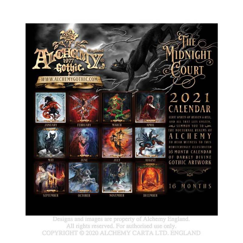 Alchemy Gothic 'The Midnight Court' 2021 Wall Calendar (CAL21