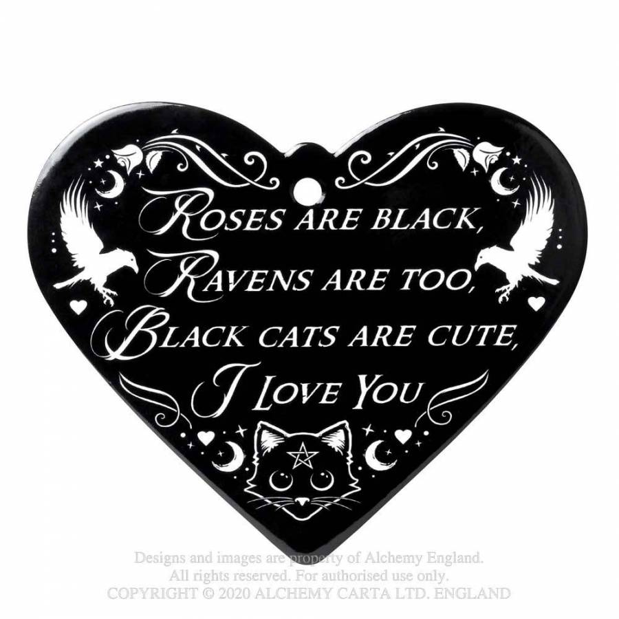 Roses Are Black Poetic Heart Ct11 Trivets Alchemy England