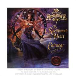 Alchemy Gothic 'Spellbound Hearts' 2024 Wall Calendar (CAL24) ~ Calendars | Alchemy England