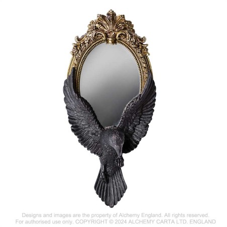 Raven's Gaze Hand Mirror (V120) ~ Mirrors | Alchemy England