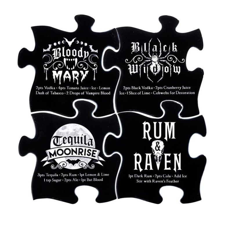 Gothic Cocktail (CJ1) ~ Jigsaw Coasters | Alchemy England