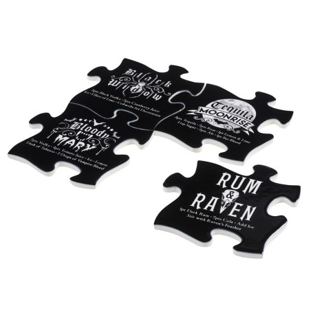 Gothic Cocktail (CJ1) ~ Jigsaw Coasters | Alchemy England