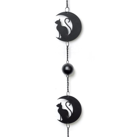 Black Cat and Moon (HD9) ~ Hanging Decorations | Alchemy England