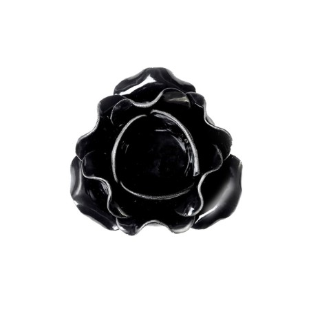 Black Rose Candle Holder/ Pot (pillar) (SCR3) ~ Candle Holders & Tea Lights | Alchemy England