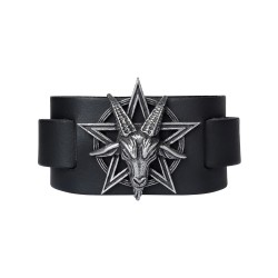 Baphomet (A138) ~ Leather Wriststraps | Alchemy England