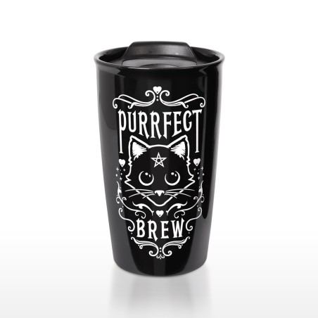 Purrfect Brew: Double Walled Mug (MRDWM3) ~ Mugs | Alchemy England