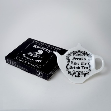 Freaks Like Me Drink Tea: Tea Spoon Holder/Rest (SR5) ~ Spoon Rests | Alchemy England