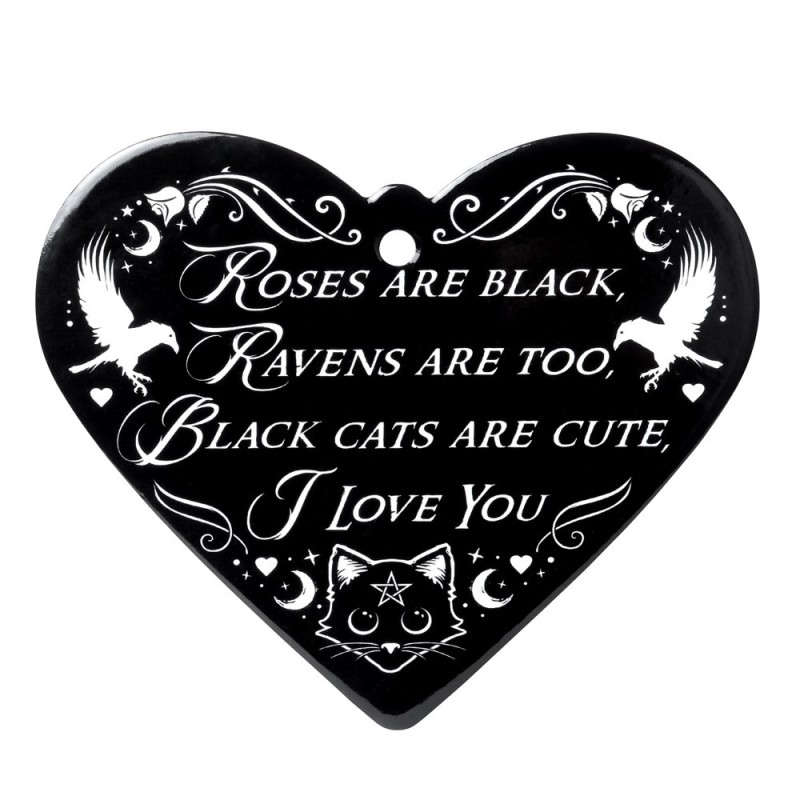 Roses Are Black - Poetic Heart (CT11) ~ Trivets | Alchemy England