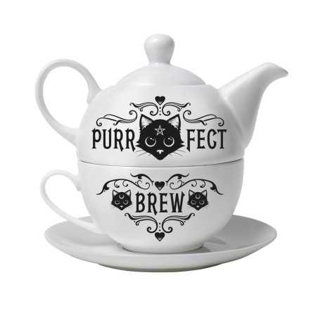 Purrfect Brew: Tea for One (ATS4) ~ Tea Sets | Alchemy England