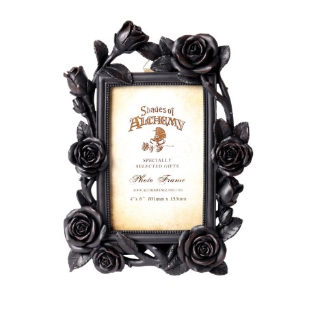 Rose & Vine Photo Frame (6x4") Black (SA17) ~ Photo Frame | Alchemy England