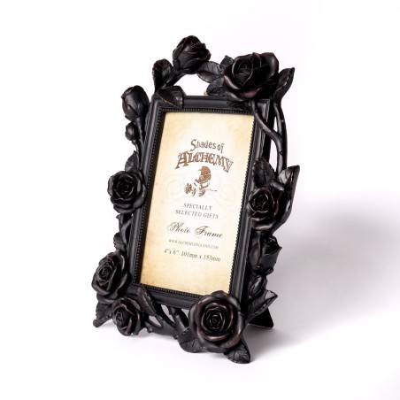 Rose & Vine Photo Frame (6x4") Black (SA17) ~ Photo Frame | Alchemy England