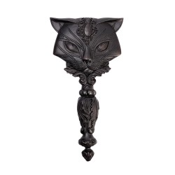 Sacred Cat Hand Mirror (Black) (V64B) ~ Mirrors | Alchemy England