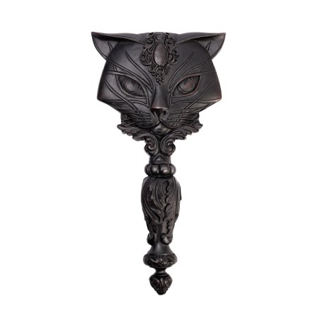 Sacred Cat Hand Mirror (Black) (V64B) ~ Mirrors | Alchemy England