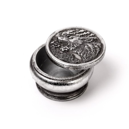 Hour of the Wolf Box - Antique Silver (V103) ~ Caskets & Boxes | Alchemy England