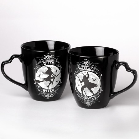 Witch & Warlock Couple Mug Set (CM1) ~ Mugs | Alchemy England