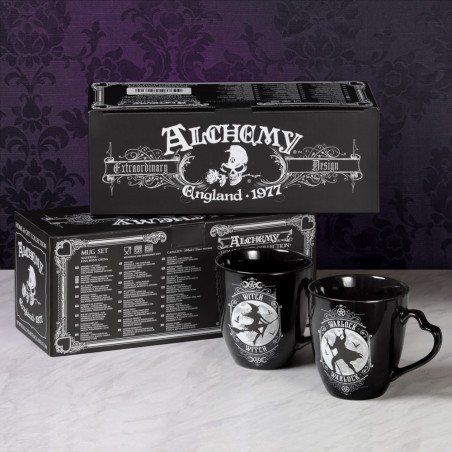 Witch & Warlock Couple Mug Set (CM1) ~ Mugs | Alchemy England