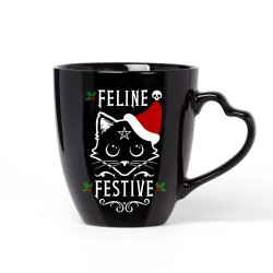 Feline Festive Christmas Mug (XMUG1) ~ Mugs | Alchemy England