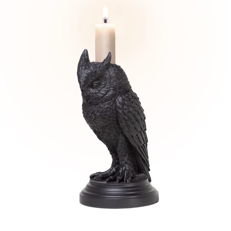 Owl of Astrontiel (Owl Candlestick) (V116) ~ Candle Holders & Tea Lights | Alchemy England