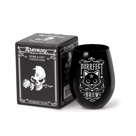 Purrfect Brew (SG1) ~ Wine Glasses | Alchemy England