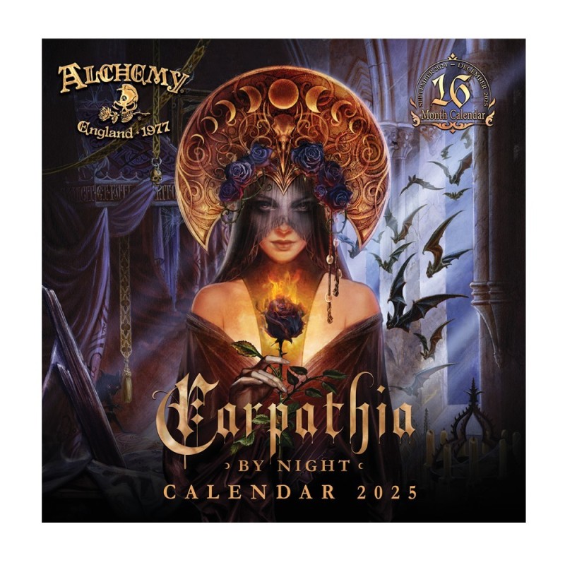 Alchemy Gothic 'Carpathia by Night' 2025 Wall Calendar (CAL25) ~ Calendars | Alchemy England