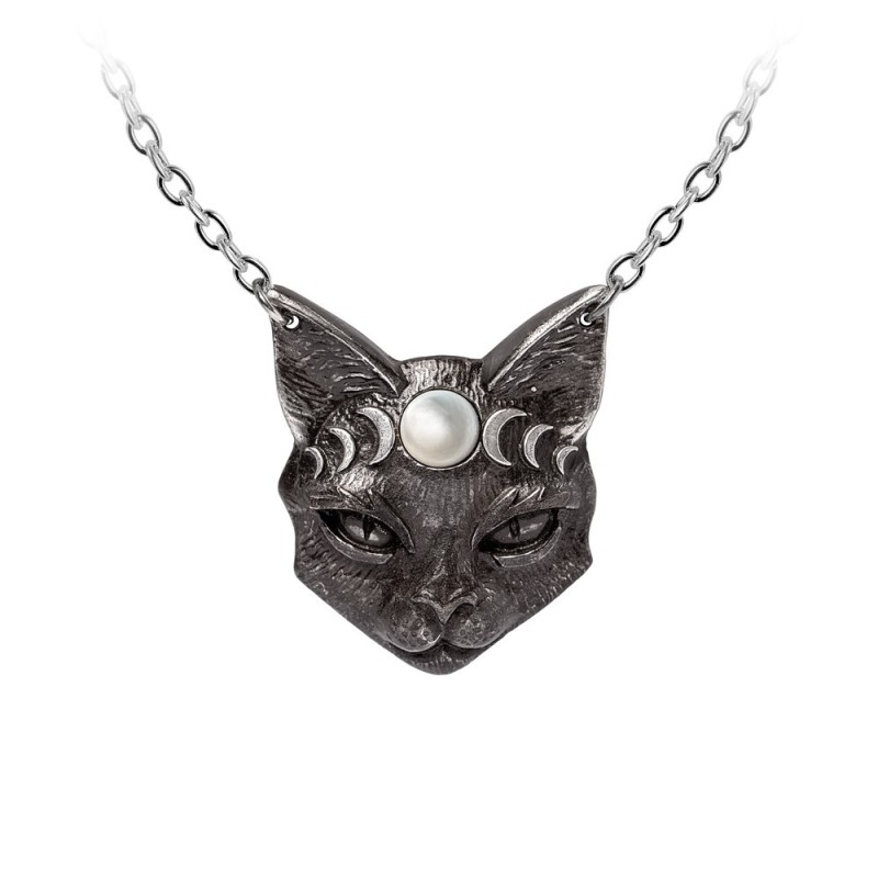 Mystic Moon Cat (P988) ~ Pendants | Alchemy England