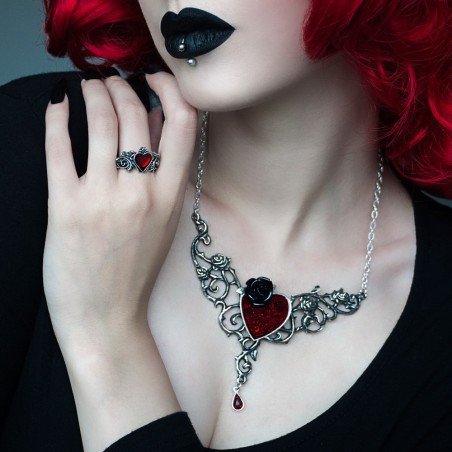 The Blood Rose Heart (P721) ~ Necklaces | Alchemy England