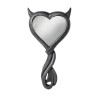 Devil's Heart Hand Mirror (Black) (V80B) ~ Mirrors | Alchemy England