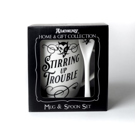 Stirring up Trouble: Mug and Spoon Set (ALMUG17) ~ Mugs | Alchemy England