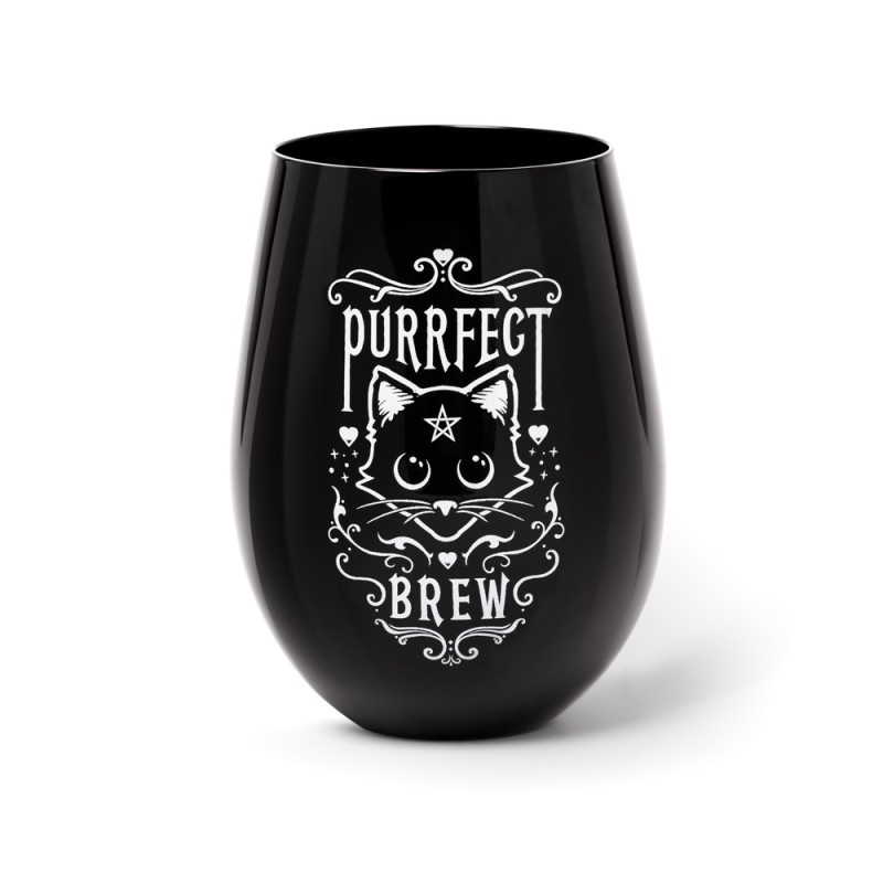 Purrfect Brew (SG1) ~ Wine Glasses | Alchemy England